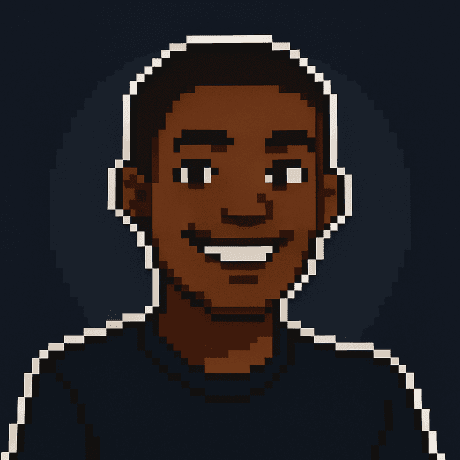 Pixel art portrait of Lucas Lourenço
